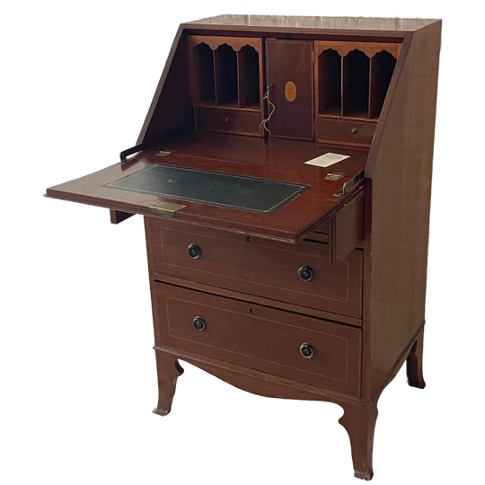 Prachtig Engels Mahoniehouten Secretair Rond 1900 1