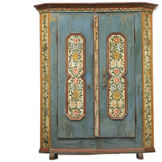 Antieke Beschilderde Bruidskast 1