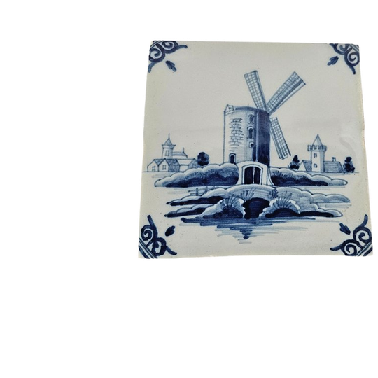 Koninklijke Tichelaar Makkum - Molen - Handbeschilderd - 3e Kwart 20e Eeuw 1