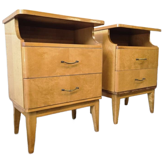 Set Van 2 Vintage Nachtkastjes / Mini Kastjes 1