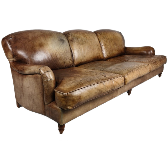 English Howard & Sons Style Leather Sofa – 20th Century 1