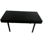 Slatted Black Wooden Bench / Coffee Table thumbnail 1