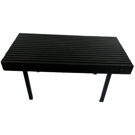 Slatted Black Wooden Bench / Coffee Table 1