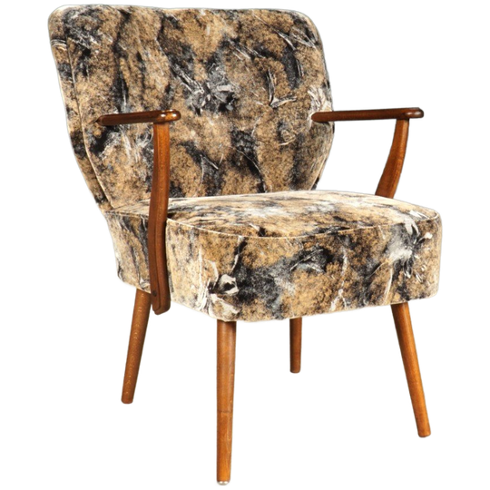 Vintage Cocktailfauteuil – Velours – Jaren 60 1