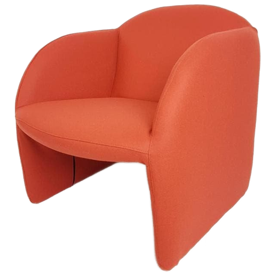 Vintage Arifort ‘ben’ Fauteuil | Oranje Wol Dark Orange 1