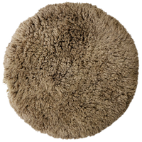 HKLIVING Fluffy Rond Vloerkleed Bruin