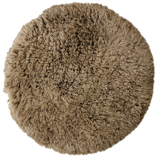 HKLIVING Fluffy Rond Vloerkleed Bruin 1