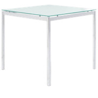 Kantinetafel Luqs, Glazen Blad, 80 X 80 Cm, Vaste Hoogte Onderstel