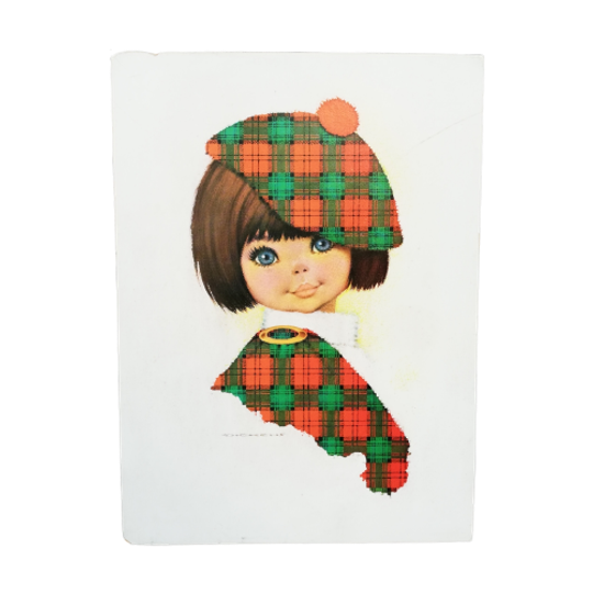 Vintage Wandbordje 'schots Meisje' 1