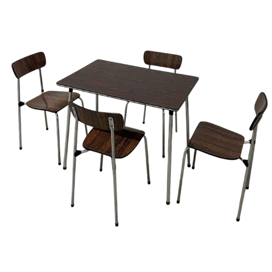 Vintage Formica Tafel Met Stoelen 1