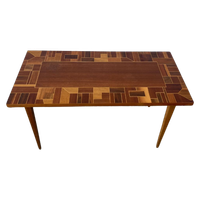Vintage Bijzettafel - Salontafel - Sidetable Ingelegd Fineer