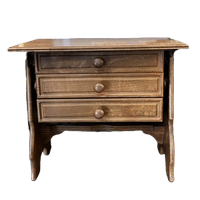 Naaikastje Hout & Groen Velvet Vintage