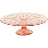Art Deco Roze Taartschotel Rosaline Depression Glass Verrerie Scailmont