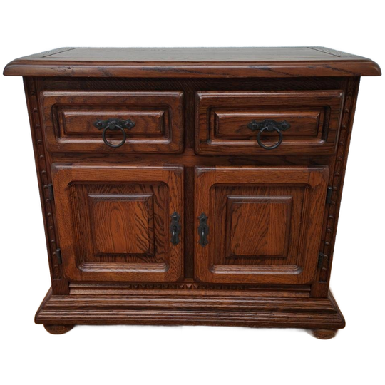 Antiek, Landelijk Massief Eiken Kastje Bijzetkastje 805 1
