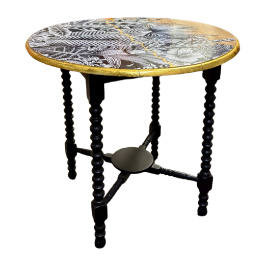 Restyled Bijzettafel Met Jungle Print 1