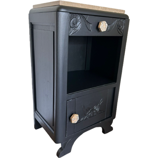 Kastje Coal Black / Marmer 1