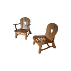 Oak Lounge Chairs 1960s thumbnail 1