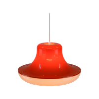 Prachtige Oranje Plastic Space Age Ufo Lamp - Massive - Belgian Design - 1970