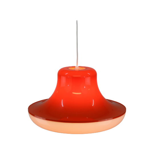 Prachtige Oranje Plastic Space Age Ufo Lamp - Massive - Belgian Design - 1970 1