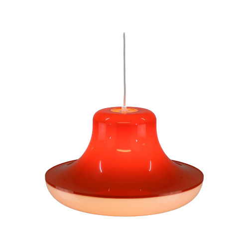 Prachtige Oranje Plastic Space Age Ufo Lamp - Massive - Belgian Design - 1970