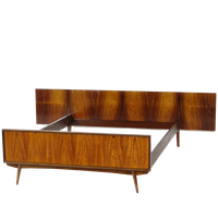 Vintage Mid Century Tweepersoons Bed In Palissander, 1960s