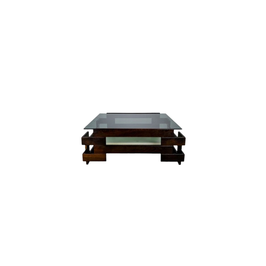Sculpturale Mid Century Salontafel Wengè 1960S 1
