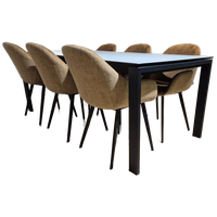 30% Korting-nieuw - Montel Seven Tafel+6 Montel Nora Stoelen
