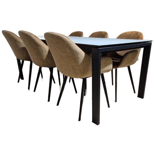 30% Korting-Nieuw - Montel Seven Tafel+6 Montel Nora Stoelen 1