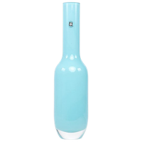 Tarnowiec Opaal Blauwe Glazen Vaas, 1970s