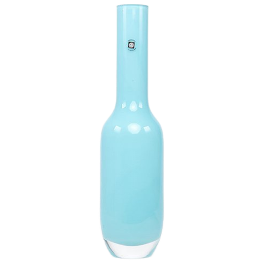 Tarnowiec Opaal Blauwe Glazen Vaas, 1970s 1