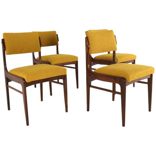 Set 4 Eetkamerstoelen 'haarlem' Vintage Gestoffeerd 1