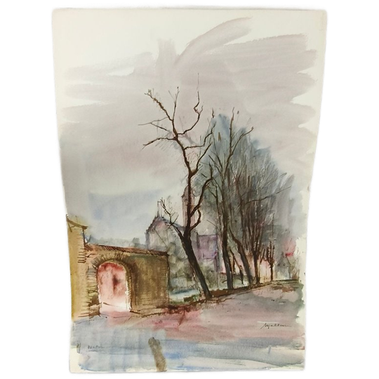 Michel Mettewie - Aquarel - Houtem 1