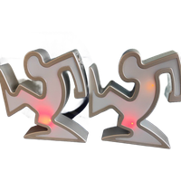 Set Osvaldo Cavandoli Keith Haring La Linea Lampen Grijs