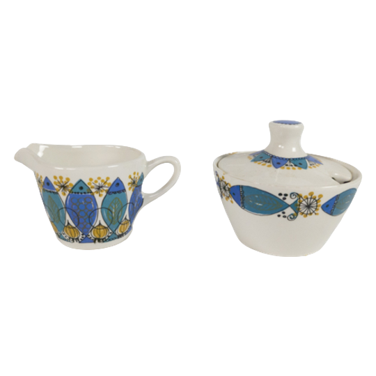 Turi Design - Clupea - Figlio Flint - Suikerpotje - Roomkannetje - Noorwegen - 1960's 1