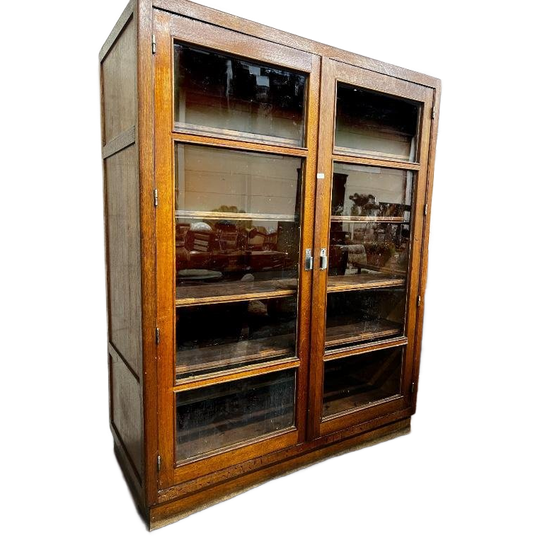 Vintage Xl Vitrinekast / Labokast / Schoolkast 1