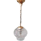 Mooie Franse Hanglamp In Een Prachtige 'Bubble Design' En Met Ketting Met Messing Delen. thumbnail 1