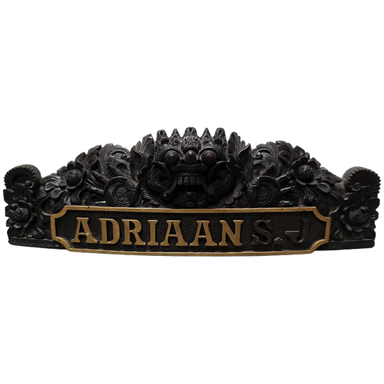 Bureau Naambord Adriaan S.j. Balinees Snijwerk, 20e Eeuw 1