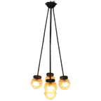 Art Deco Hanglamp Met 5 Bollen Aan 5 Stangen thumbnail 1