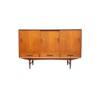 Vintage Deens Wandmeubel In Teak