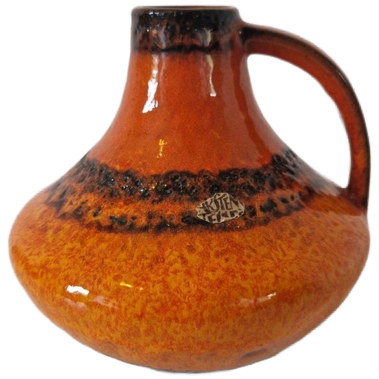 Karstens Vintage Oranje Vaas Lavavaas West Germany 1