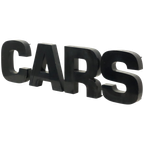 Grote Metalen Letters Cars Zwart Gelakt Reclame Mancave thumbnail 1