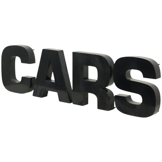 Grote Metalen Letters Cars Zwart Gelakt Reclame Mancave 1