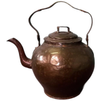 Schitterende Antieke Koperen Gehamerde Appelketel thumbnail 1