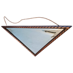 Oak Wood Triangle Mirror / Facet Cut Edges thumbnail 1