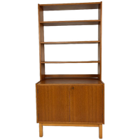 Scandinavisch Vintage Teak Fineren Boekenkast Stenstund