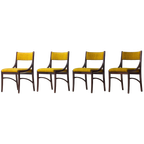 Vintage Set Van 5 Italiaanse Eetkamerstoelen Van Ico Parisi, 1960 thumbnail 1