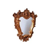 Miroir De Style Rocaille En Stuc Doré, Fin 19e Siècle