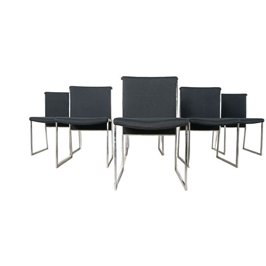 Vintage Chrome Italian Dining Chairs, 1970s 1