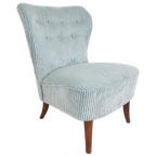 Artifort Clubfauteuil Blauw | Lichtblauwe Ribstof Cocktail thumbnail 1