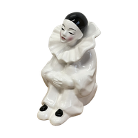 Pierrot Beeldje Vintage Porselein Clown